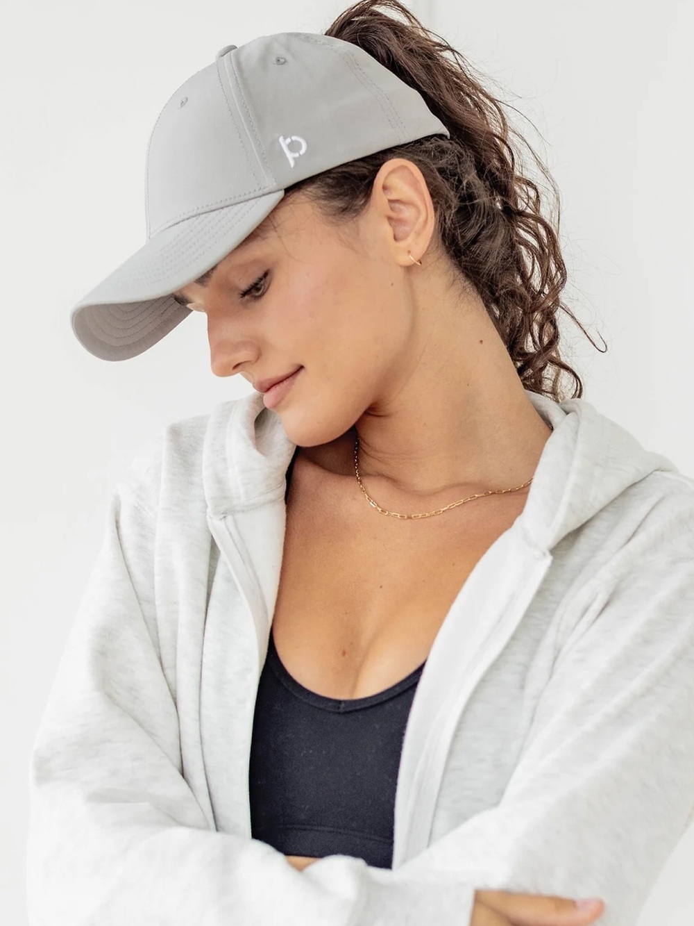 NWOT Grey Ponyback Everyday Fit Cap